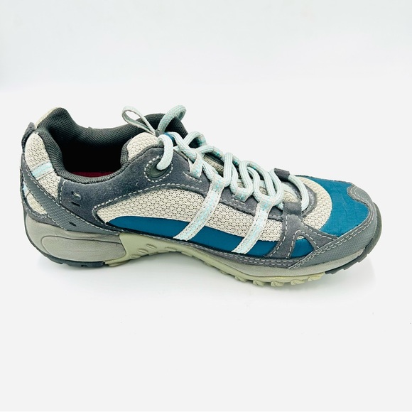 Merrell Soren Low Hiking boots Gray Blue Waterproof Trail shoes women size 5 - Picture 4 of 10